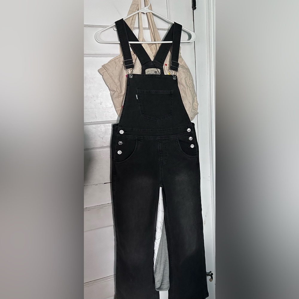 NWT LEVIS SILVERTAB BLACK DENIM OVERALLS SIZE 12